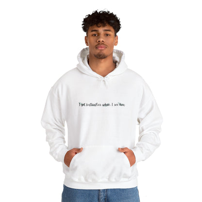 I Get Butterflies When I See Her | Unisex Heavy Blend Hooded Sweatshirt | Cozy and Inspirational | 50% Cotton, 50% Polyester