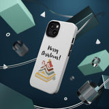 Merry Christmas Bookish Christmas Tree Phone Case | Dual-Layer Protection | Festive Literary Design | Fits iPhone 16 and More