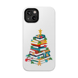 Bookish Christmas Tree Phone Case | Dual-Layer Protection | Festive Holiday Design | Fits iPhone 16 and More