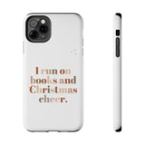 "I Love Books and Christmas Cheer" iPhone Case | Tough Dual-Layer Protection | Wireless Charging Compatible | Durable & Impact-Resistant | Holiday & Book Lover Theme