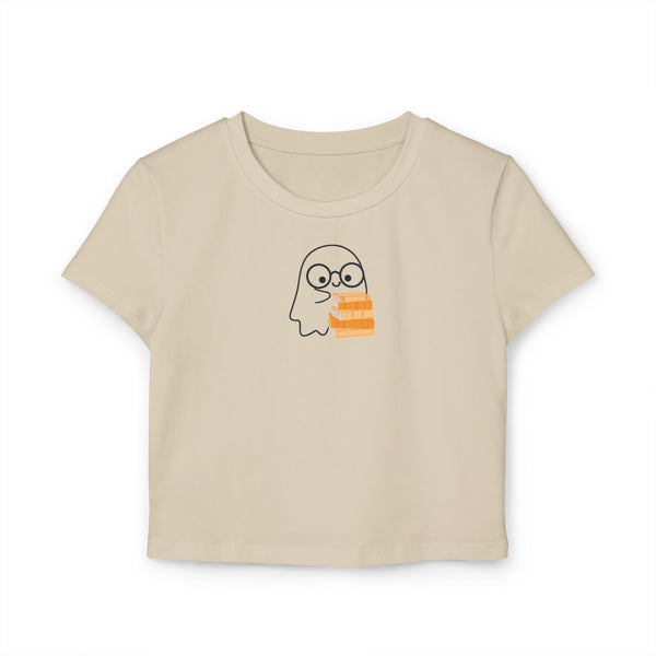 Nerd Ghost - Women's Baby Tee - Bookish Loving