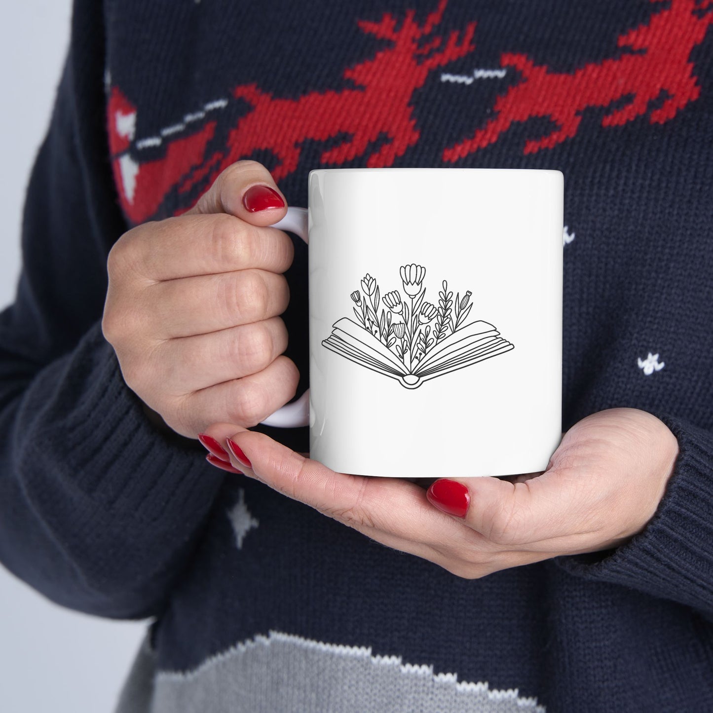 Book Garden Ceramic Mug | Book Themed Mug | Reading Mug | Bookish Loving