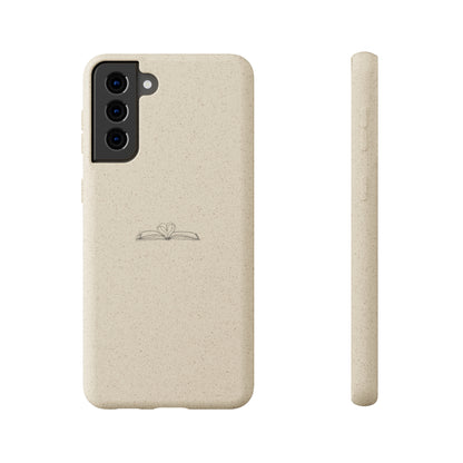 Open Book with Heart Biodegradable Phone Case | Eco-Friendly & Wireless Charging