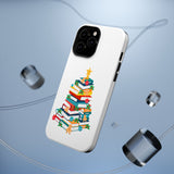 Bookish Christmas Tree Phone Case | Dual-Layer Protection | Festive Holiday Design | Fits iPhone 16 and More