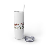 North Pole Reader's Club Skinny Tumbler | 20oz | Double-Wall Insulation | Festive Book Lover Design