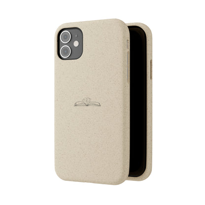 Open Book with Heart Biodegradable Phone Case | Eco-Friendly & Wireless Charging
