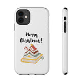 Merry Christmas Bookish Christmas Tree Phone Case | Dual-Layer Protection | Festive Literary Design | Fits iPhone 16 and More