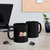 Books and Hot Cocoa Mug | Black Ceramic | Cozy Winter Design | 11oz & 15oz