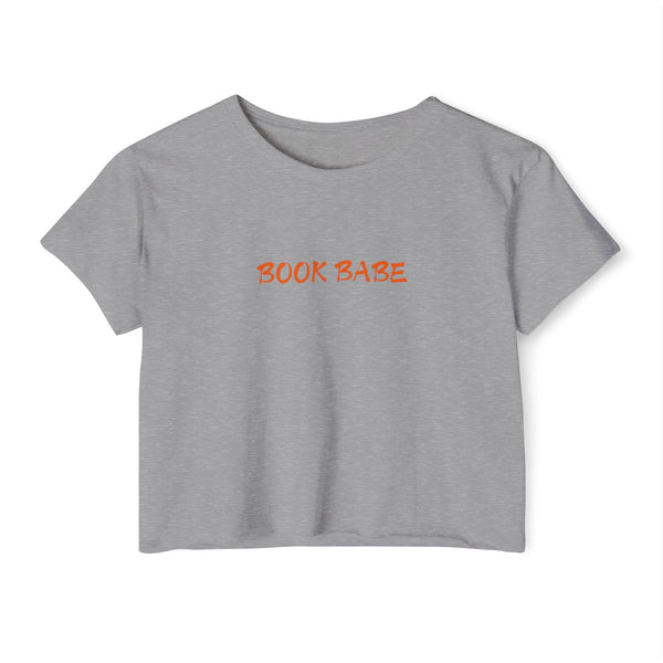 Book Babe Orange - Cropped Tee - Bookish Loving