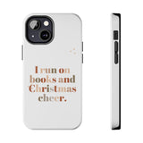 "I Love Books and Christmas Cheer" iPhone Case | Tough Dual-Layer Protection | Wireless Charging Compatible | Durable & Impact-Resistant | Holiday & Book Lover Theme