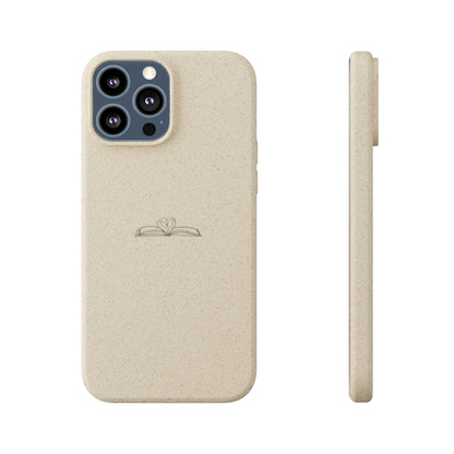 Open Book with Heart Biodegradable Phone Case | Eco-Friendly & Wireless Charging