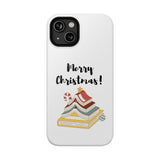 Merry Christmas Bookish Christmas Tree Phone Case | Dual-Layer Protection | Festive Literary Design | Fits iPhone 16 and More