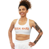 Book Babe Orange - Seamless Sports Bra - Bookish Loving