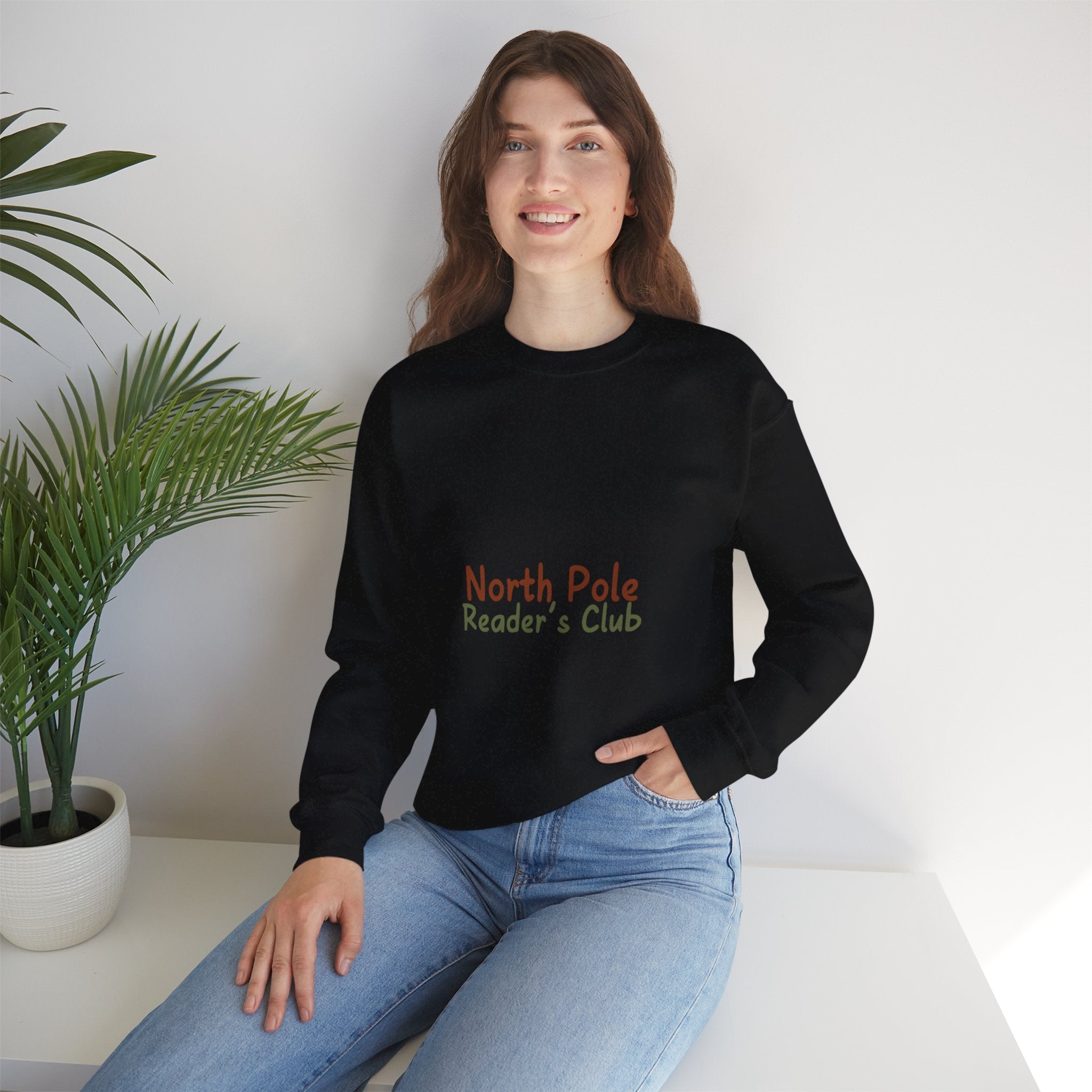 North Pole Reader’s Club Crewneck | Cozy Unisex Fit | Festive Holiday Design | Perfect for Book Lovers | Ethically Made