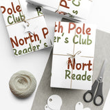 North Pole Reader's Club Wrapping Paper | Festive Book Lover Gift Wrap | Available in Matte & Satin Finishes | Eco-Friendly Printed Gift Wrap