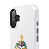 Bookish Christmas Tree Phone Case | Dual-Layer Protection | Festive Holiday Design | Fits iPhone 16 and More