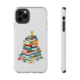 Bookish Christmas Tree Phone Case | Dual-Layer Protection | Festive Holiday Design | Fits iPhone 16 and More