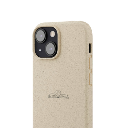 Open Book with Heart Biodegradable Phone Case | Eco-Friendly & Wireless Charging