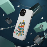 Bookish Christmas Tree Phone Case | Dual-Layer Protection | Festive Holiday Design | Fits iPhone 16 and More