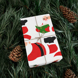 Nerdy Santa Wrapping Paper | Festive Holiday Gift Wrap Design | Available in Matte & Satin Finishes | Eco-Friendly Printed Gift Wrap