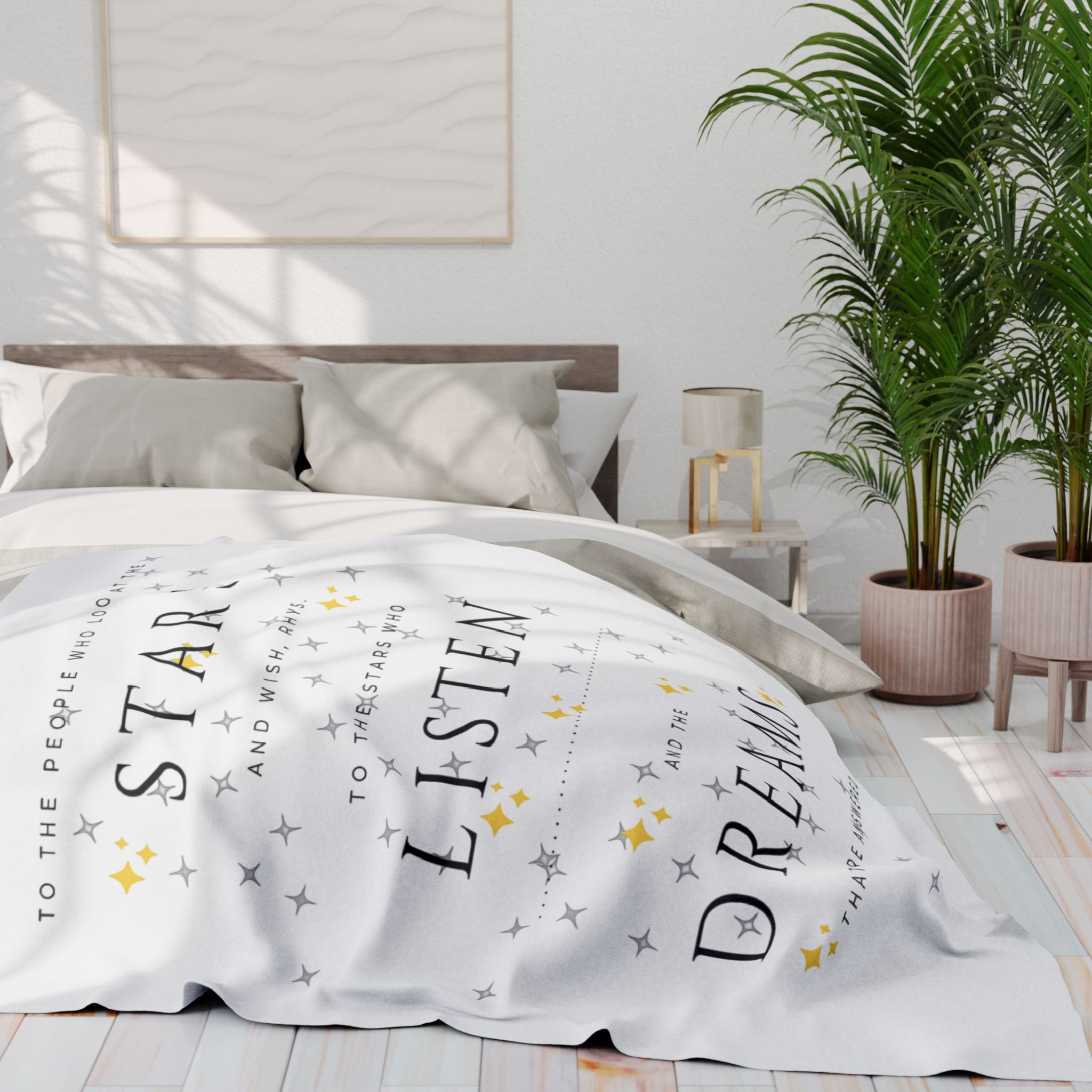 To The People Who Look at the Stars (A Court of Mist and Fury) - Arctic Fleece Blanket - Bookish Loving