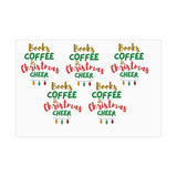 Books Coffee and Christmas Cheer Custom Gift Wrap Paper | Matte & Satin Finishes | Eco-Friendly GreenGuard Certified Inks