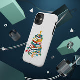 Bookish Christmas Tree Phone Case | Dual-Layer Protection | Festive Holiday Design | Fits iPhone 16 and More