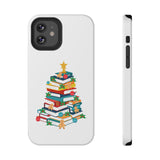 Bookish Christmas Tree Phone Case | Dual-Layer Protection | Festive Holiday Design | Fits iPhone 16 and More