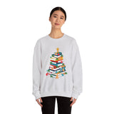 Bookish Christmas Tree Crewneck | Cozy Unisex Fit | Festive Holiday Design | Perfect for Book Lovers | Ethically Made