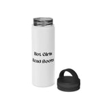 Hot Girls Read Books - Stainless Steel Water Bottle, Handle Lid - Bookish Loving