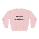 Hot Girls Read Books - Crewneck Sweatshirt - Bookish Loving