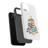 Bookish Christmas Tree Phone Case | Dual-Layer Protection | Festive Holiday Design | Fits iPhone 16 and More