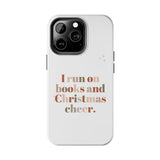 "I Love Books and Christmas Cheer" iPhone Case | Tough Dual-Layer Protection | Wireless Charging Compatible | Durable & Impact-Resistant | Holiday & Book Lover Theme