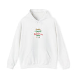 Books Coffee and Christmas Cheer Hoodie | Cozy Unisex Pullover Sweatshirt | Holiday Comfort for Book Lovers