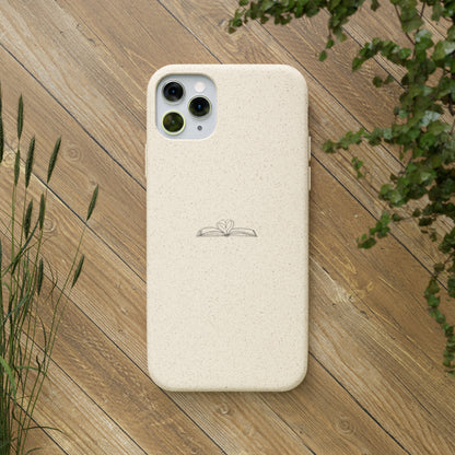 Open Book with Heart Biodegradable Phone Case | Eco-Friendly & Wireless Charging