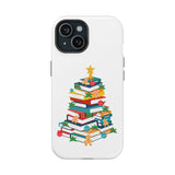 Bookish Christmas Tree Phone Case | Dual-Layer Protection | Festive Holiday Design | Fits iPhone 16 and More