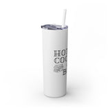 Hot Cocoa and Books Skinny Tumbler | 20oz | Double-Wall Insulation | Cozy Holiday Design