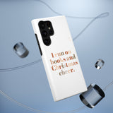 I Run on Books and Christmas Cheer | Custom Impact Resistant iPhone Case | Holiday Design | Durable and Slim Fit | Fits Multiple iPhone Models