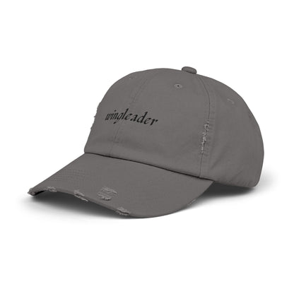 Wingleader Distressed Hat | Fourth Wing Book-Inspired Cap | Adjustable Cotton Twill Hat for Fantasy Book Lovers