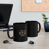 I Run on Books and Christmas Cheer Black Ceramic Mug | 11oz and 15oz Sizes | BPA-Free & Microwave Safe