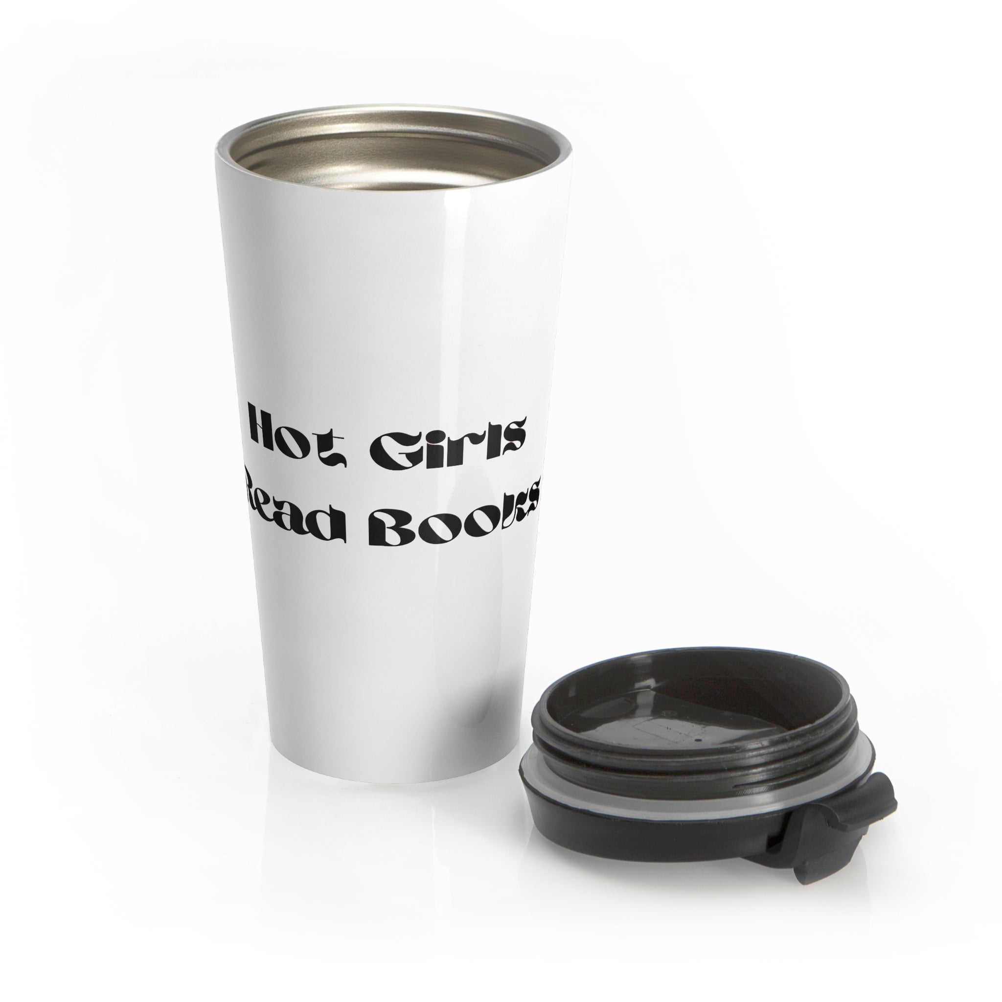 Hot Girls Read Books - Stainless Steel Travel Mug - Bookish Loving