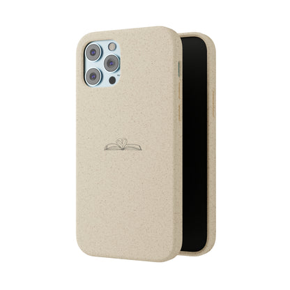 Open Book with Heart Biodegradable Phone Case | Eco-Friendly & Wireless Charging