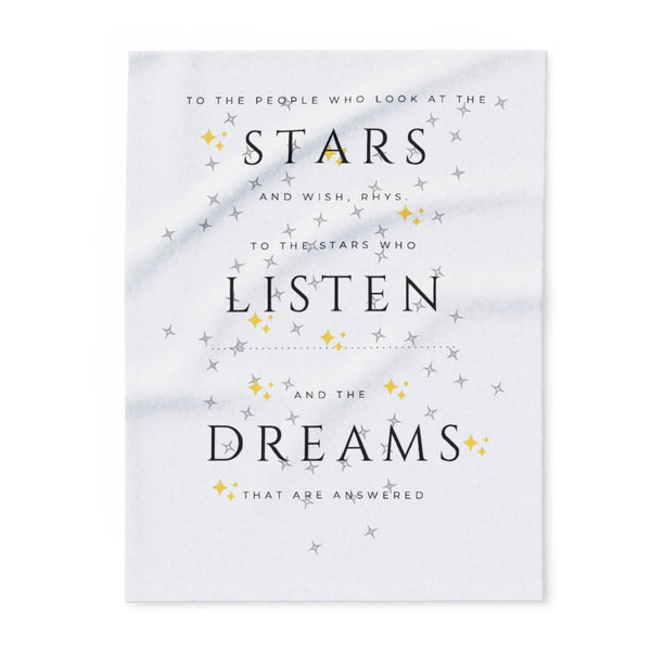 To The People Who Look at the Stars (A Court of Mist and Fury) - Arctic Fleece Blanket - Bookish Loving