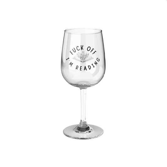 F Off - Stemmed Wine Glass - Bookish Loving