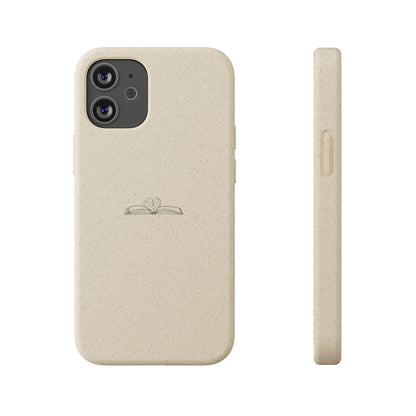 Open Book with Heart Biodegradable Phone Case | Eco-Friendly & Wireless Charging