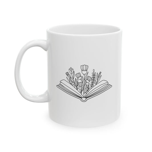 Book Garden Ceramic Mug | Book Themed Mug | Reading Mug | Bookish Loving