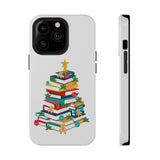 Bookish Christmas Tree Phone Case | Dual-Layer Protection | Festive Holiday Design | Fits iPhone 16 and More