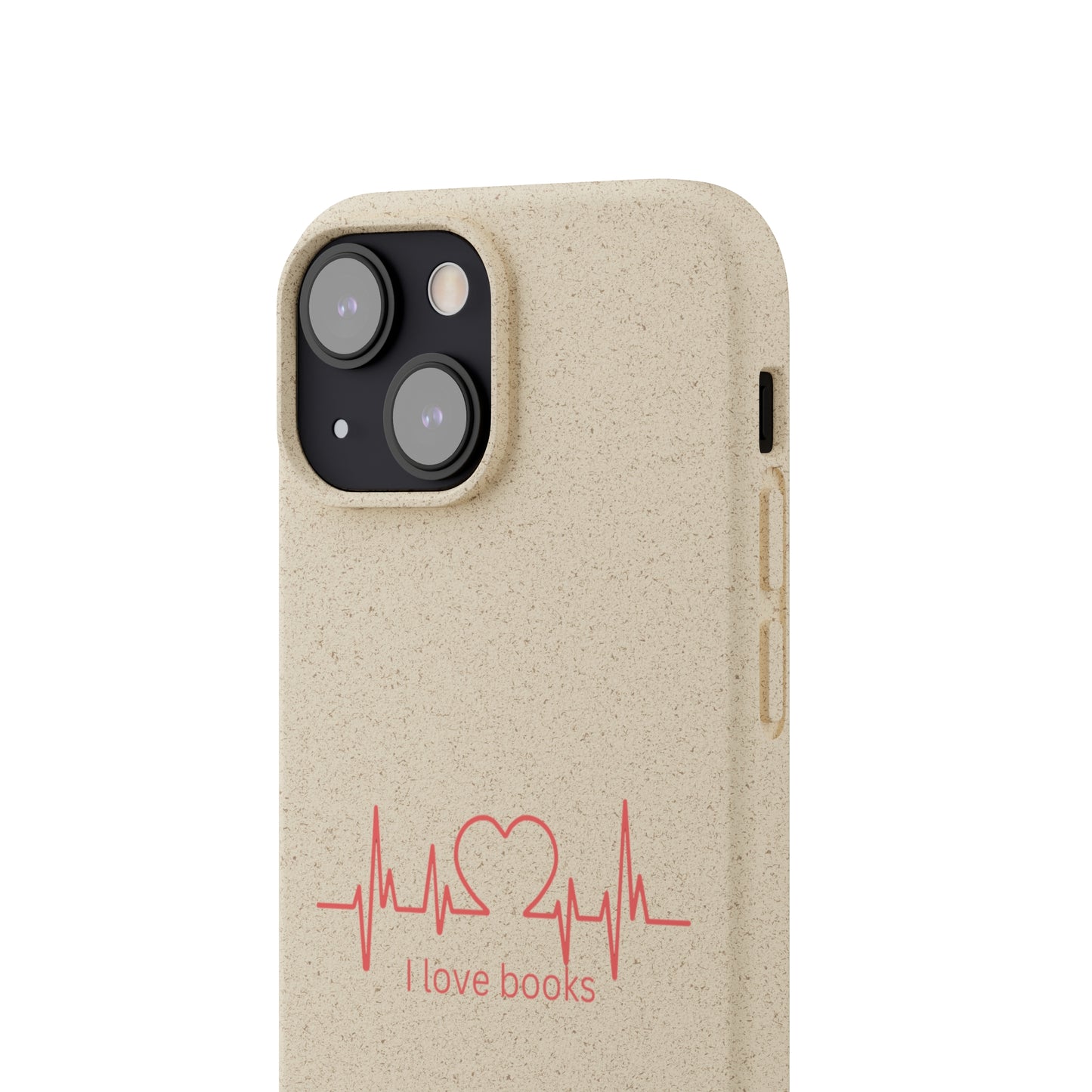 I Love Books Biodegradable Phone Case | Eco-Friendly & Wireless Charging Compatible