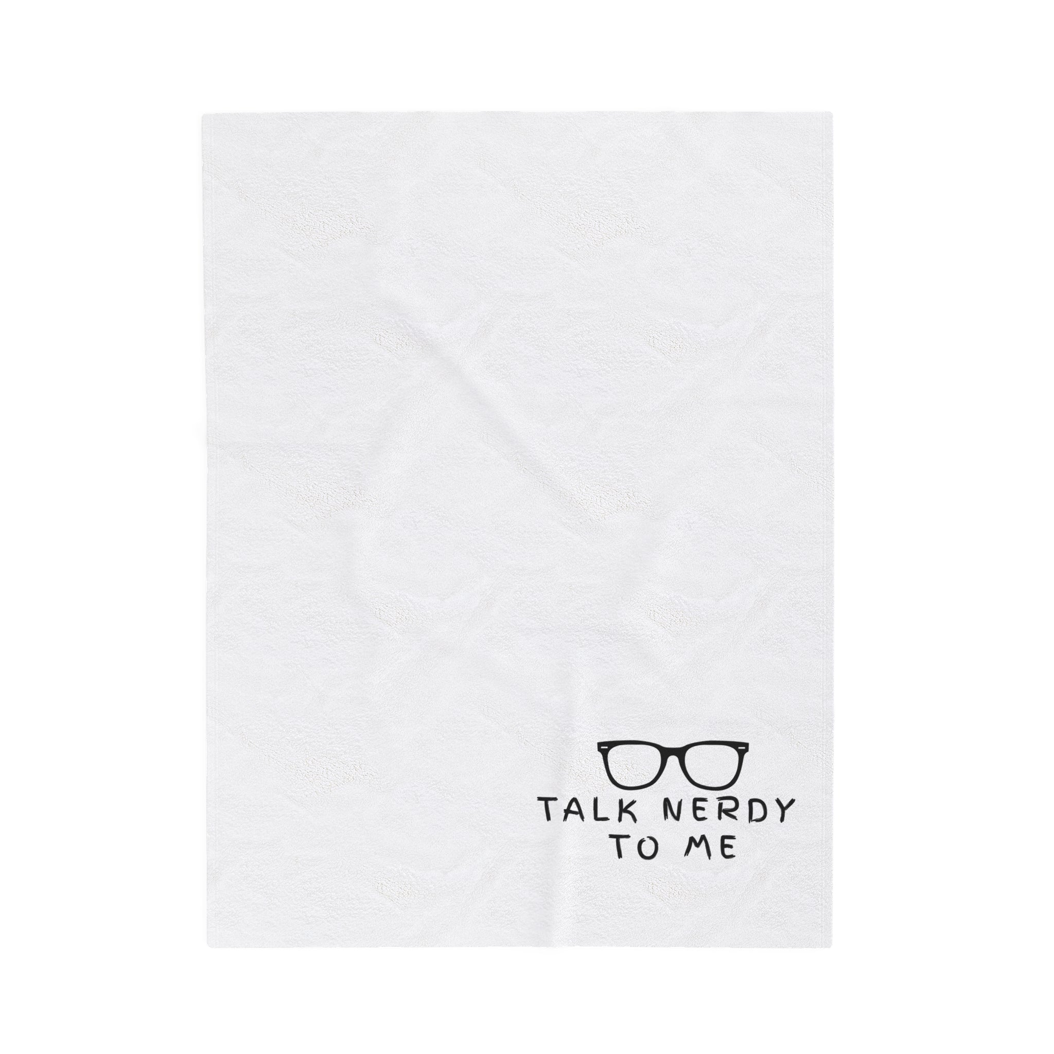 Talk Nerdy Velveteen Plush Blanket | Luxuriously Soft Throw | Ideal Gift for Nerdy Book Lovers | Cozy Companion for Reading | Available in Multiple Sizes