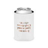 I Run on Books and Christmas Cheer Can Cooler | Festive Drink Insulator | Holiday-Themed Can Cooler for Book Lovers